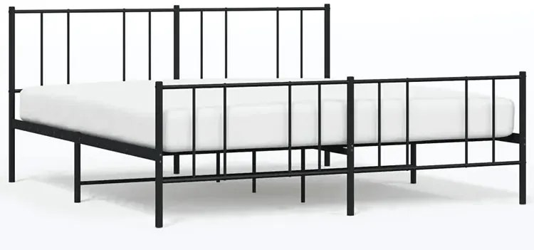 Czarne metalowe łóżko małżeńskie 200x200cm - Quzi