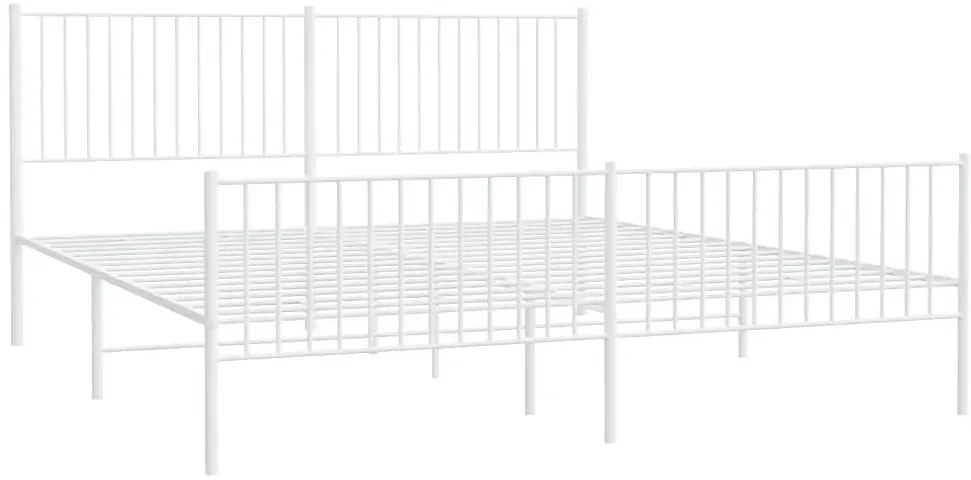 Białe metalowe łóżko 200x200 cm M8-M16