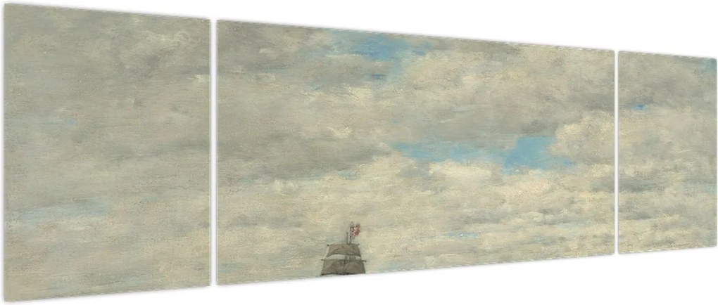 Obraz - Eugène Boudin, Coast of Brittany, reprodukcje (170x50 cm)