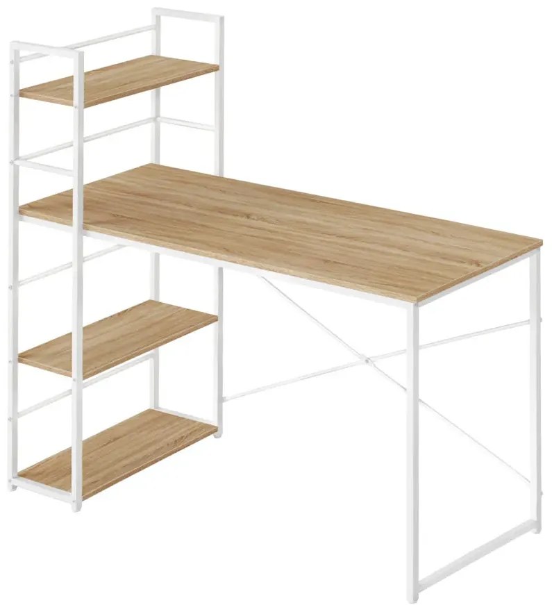 Nowoczesne biurko biały + dąb sonoma S3-R95