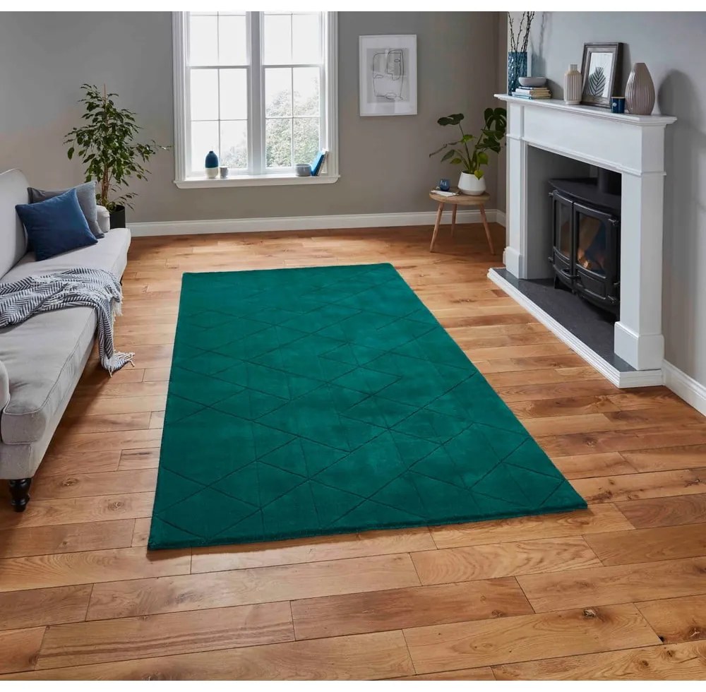 Zielony wełniany dywan Think Rugs Kasbah, 150x230 cm