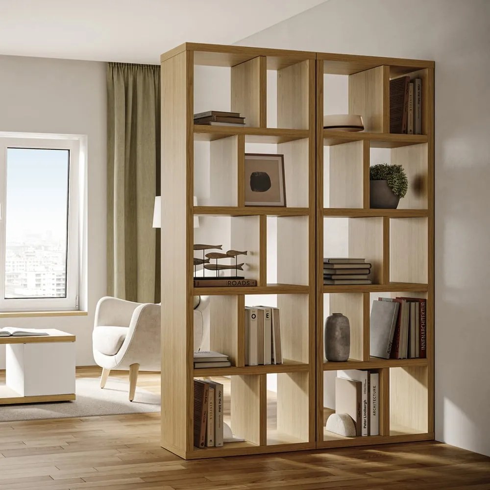 Regał w dekorze dębu 70x198 cm Berlin – TemaHome