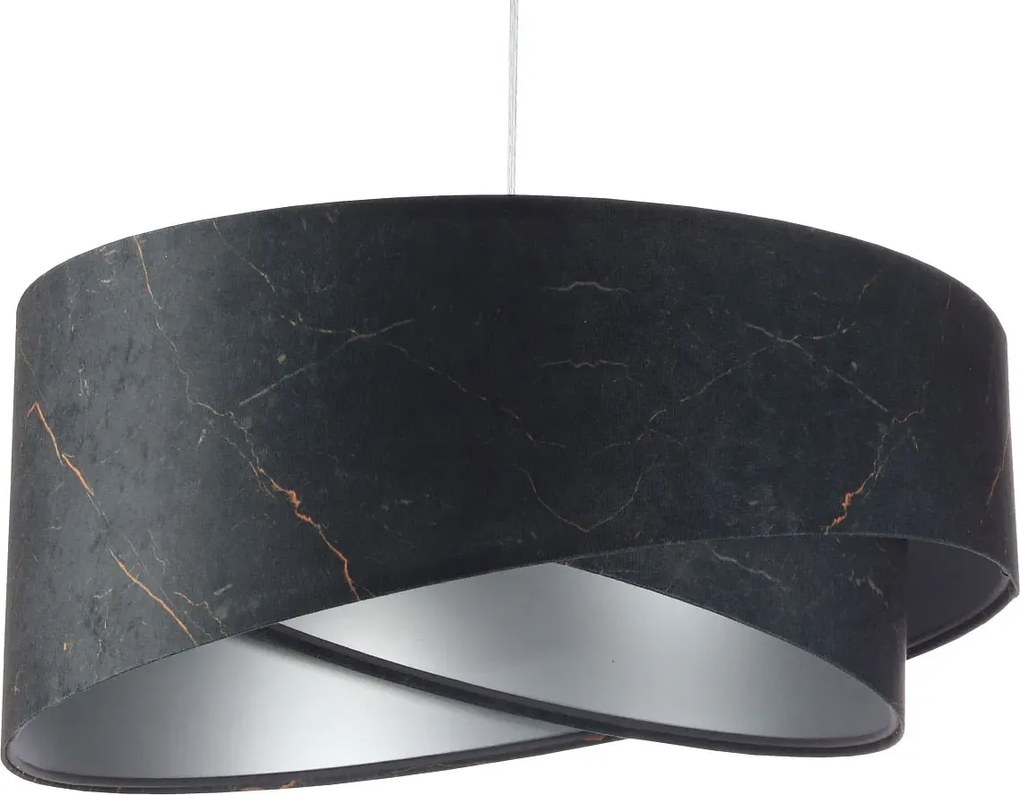 Czarno-srebrna lampa wisząca glamour B7-M56