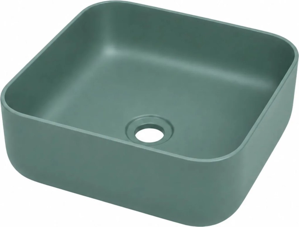 copy of Massi Umywalka ceramiczna nablatowa kwadratowa beżowa FLOW Latte 40 cm