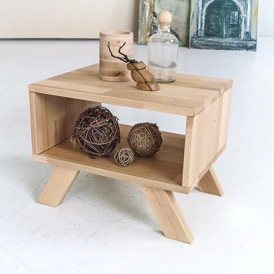 Stolik nocny 0,45x0,35x0,34 m surowy Allegro