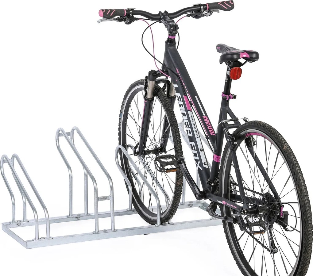 Stojak na rower na ziemi 1+1 GRATIS, dwie szerokości kół, 4 miejsca
