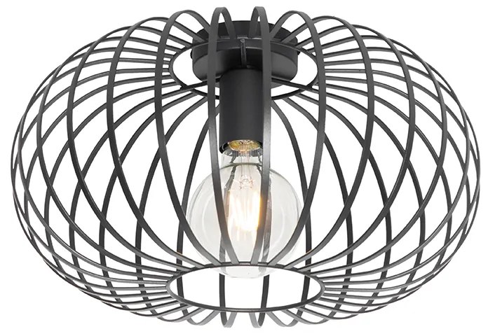 Designerska lampa sufitowa czarna 39 cm - JohannaDesignerski Oswietlenie wewnetrzne