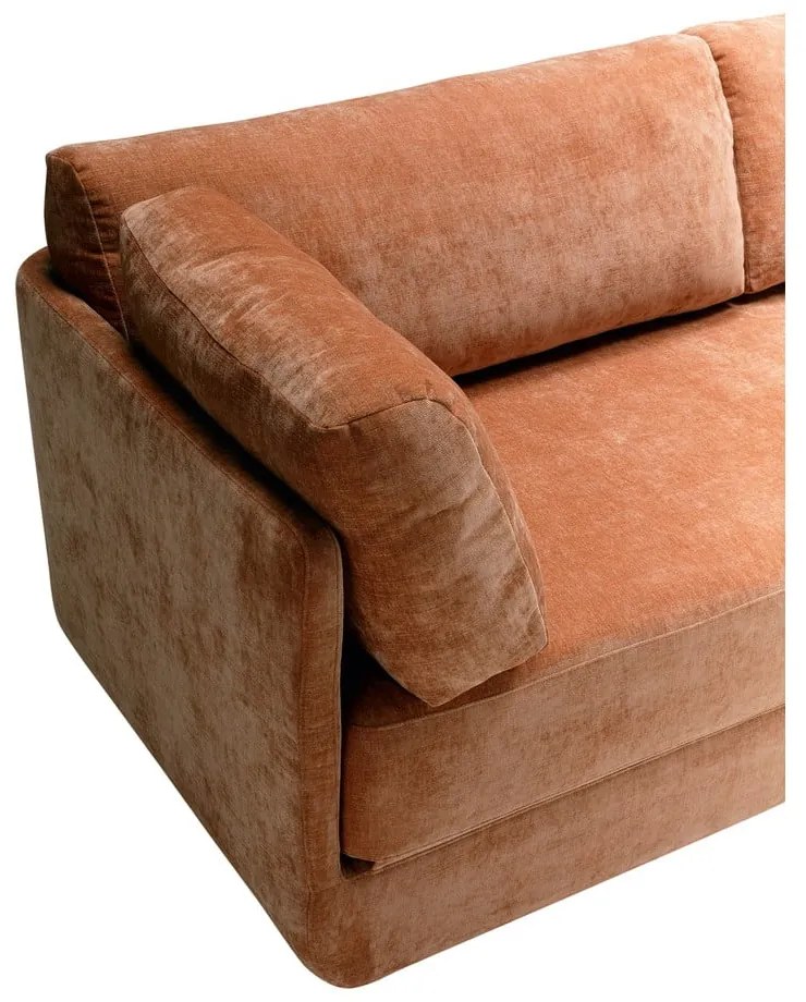 Pomarańczowa rozkładana sofa 214 cm Stiny – Sits