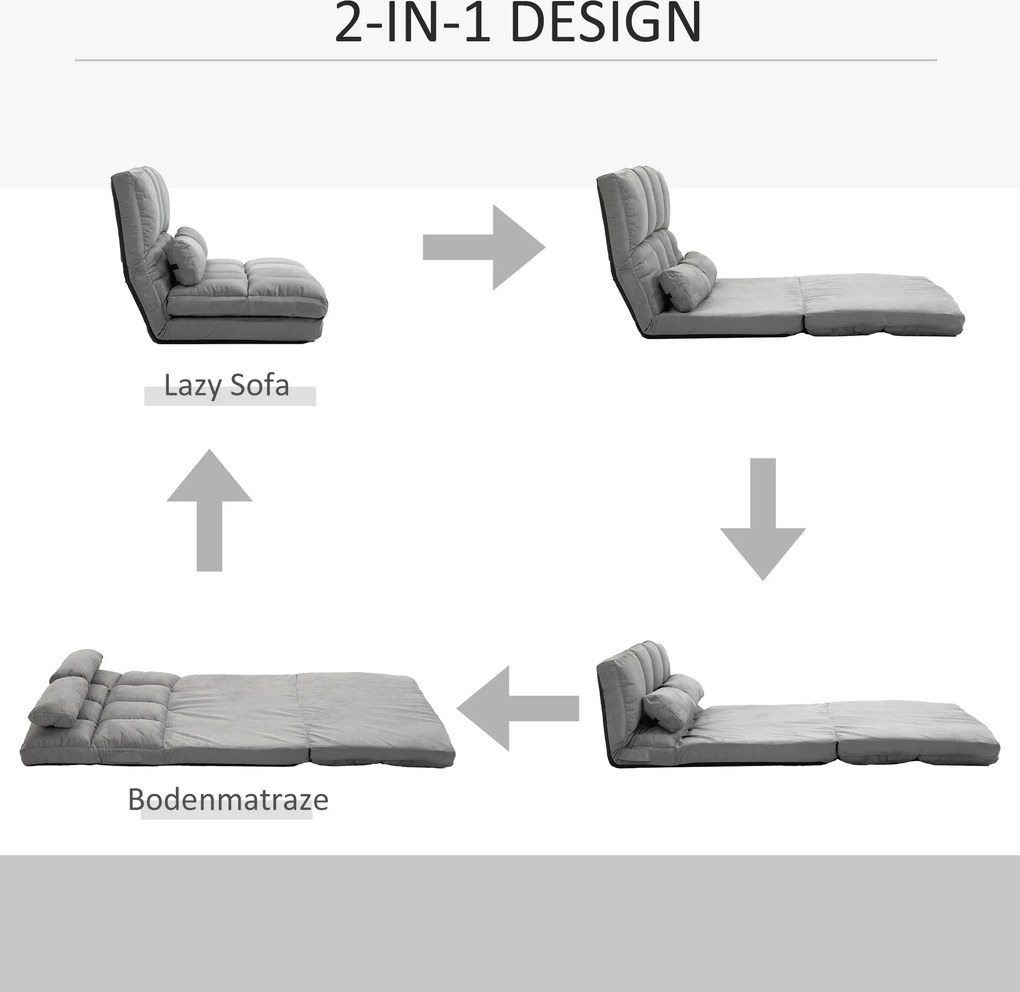 HOMCOM krzesło podłogowe 2 w 1