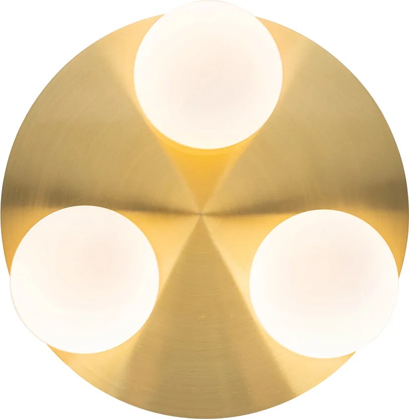 Nowoczesna lampa sufitowa do łazienki mosiądz 3-światła - Cederic