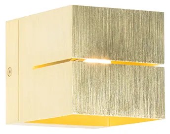 Nowoczesna lampa ścienna złota 9,7 cm - Transfer Groove Nowoczesny Oswietlenie wewnetrzne
