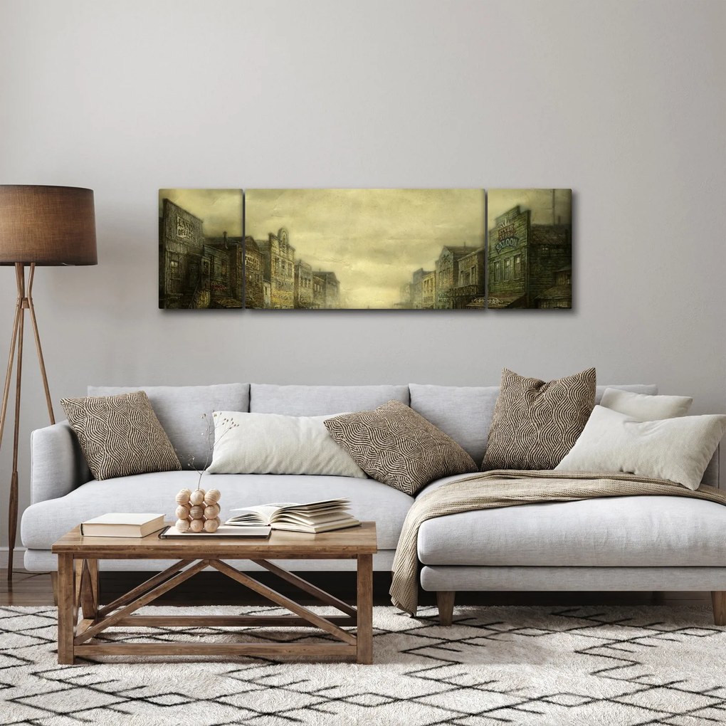 Obraz westernowego miasteczka (170x50 cm)