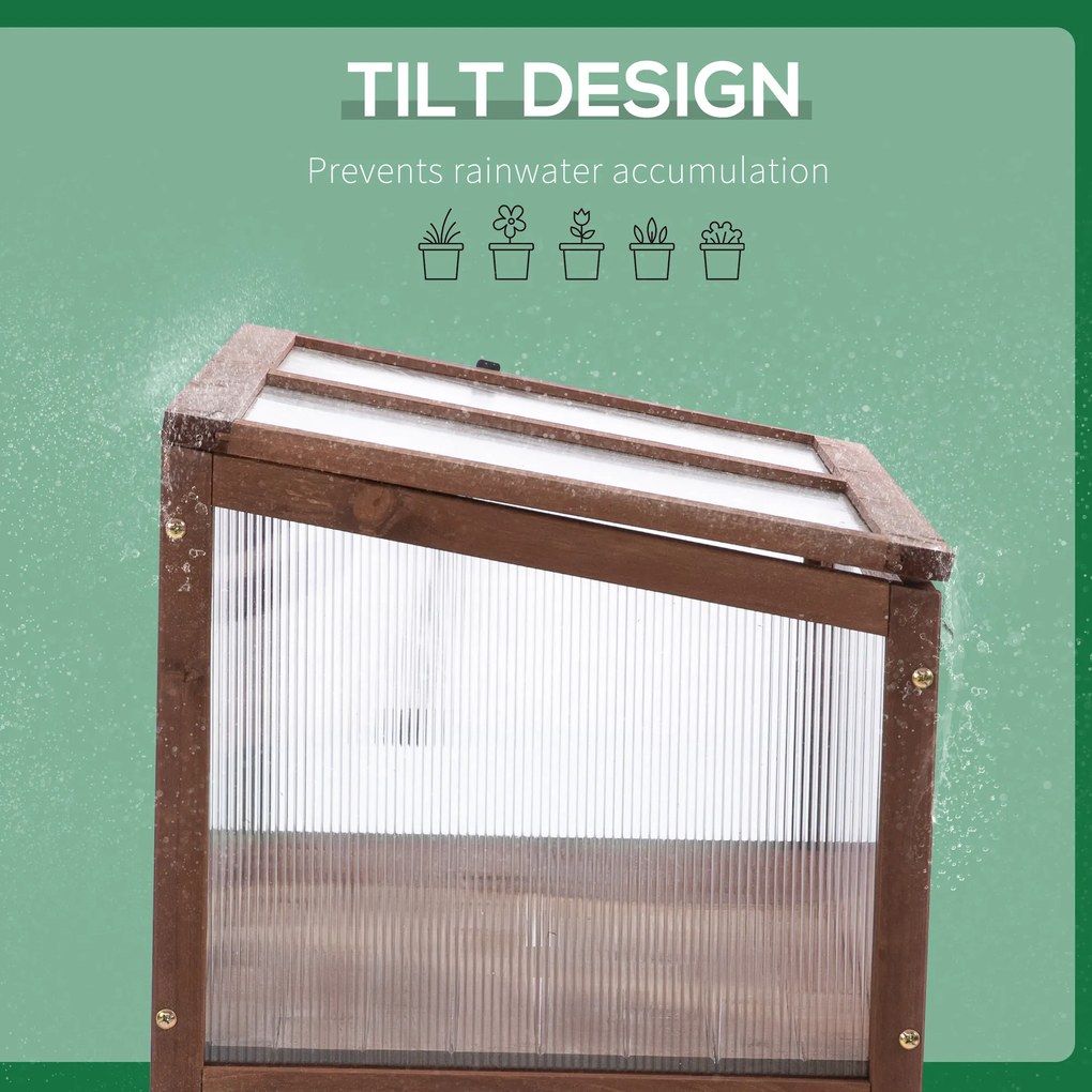 Outsunny podwyższona grządka z drewna skrzynia inspektowa