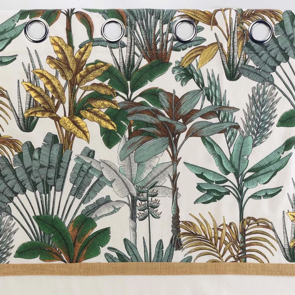Zielono-kremowa zasłona 140x240 cm Balinesia – douceur d'intérieur