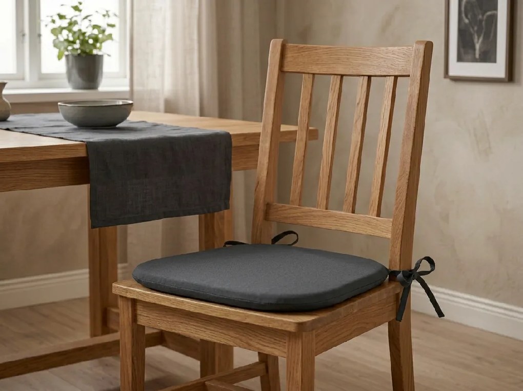 Poduszka na krzesło BASIC ciemnoszara