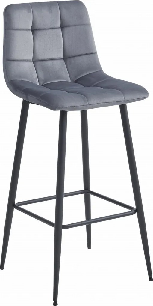 Hoker z czarnymi nogami ARCETO VELVET, ciemnoszary