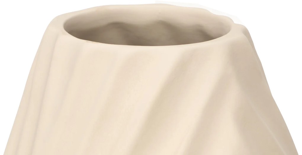 Ceramiczny wazon DIAGONAL STRIPE, beżowy