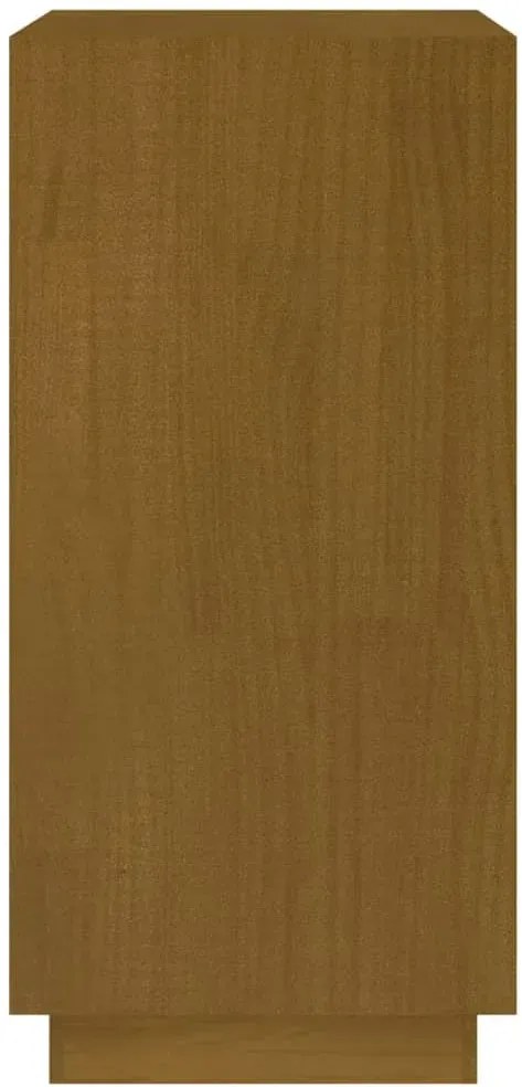Minimalistyczny drewniany regał miodowy brąz - Lika 6X