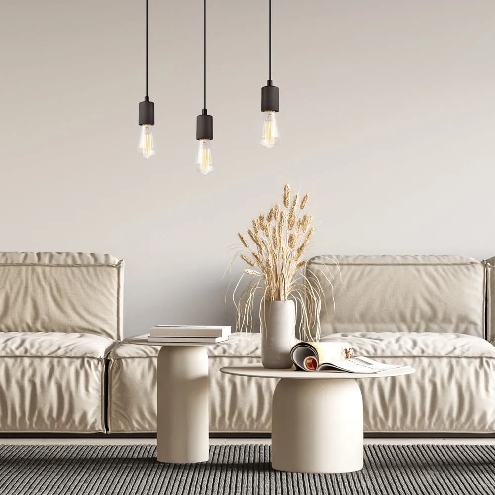 Czarna lampa wisząca Leon – LAMKUR