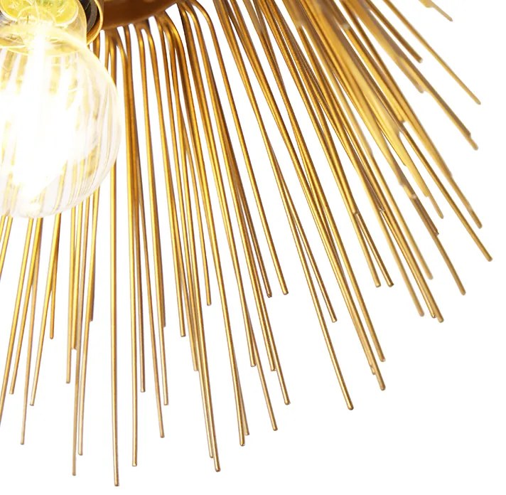 Lampa sufitowa w stylu art deco złota - Broom