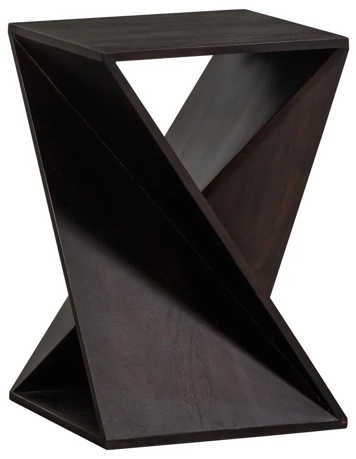 Stolik z litego drewna akacjowego 41x41 cm Ikem – WOOOD