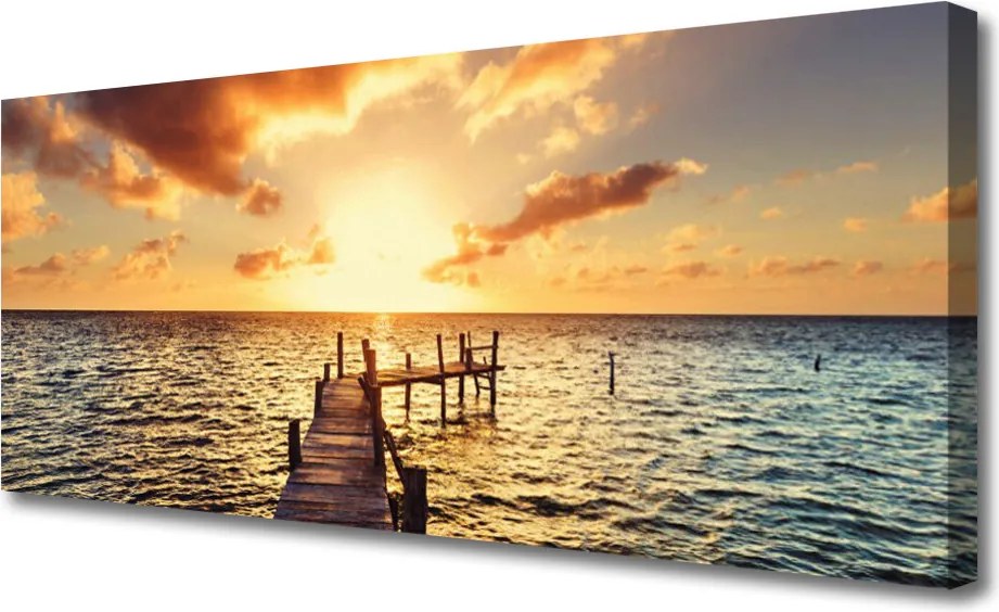 Obraz canvas Liście w Kolorach Zachodzącego Słońca