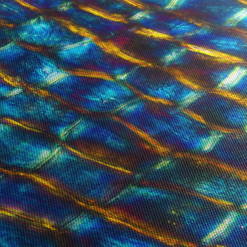 Obraz - Ściana komórkowa (z zegarem) (90x30 cm)