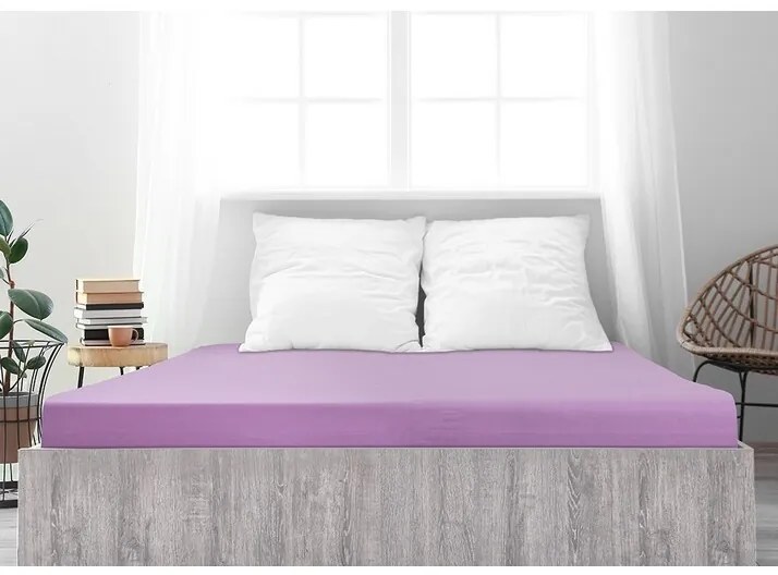 4Home prześcieradło jersey Ideal fioletowy, 100 x 200 cm, 100 x 200 cm