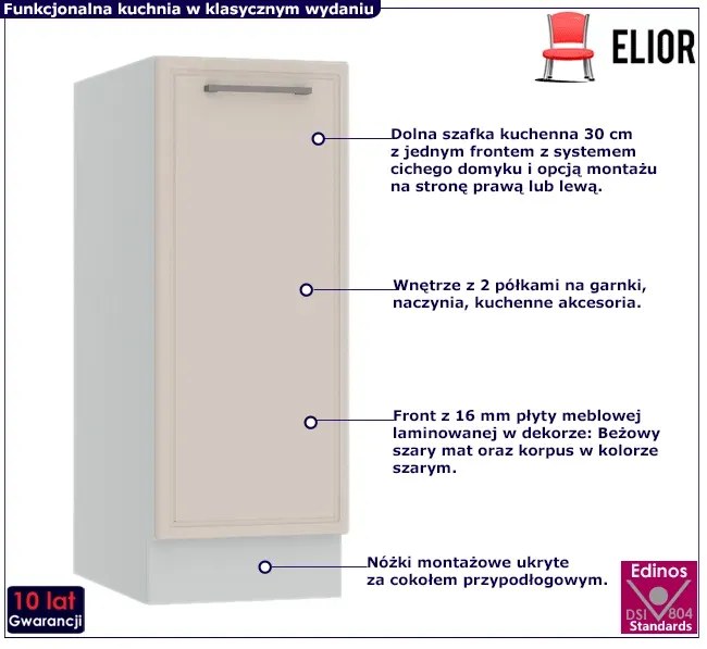 Szafka kuchenna dolna 30 cm E7-P29