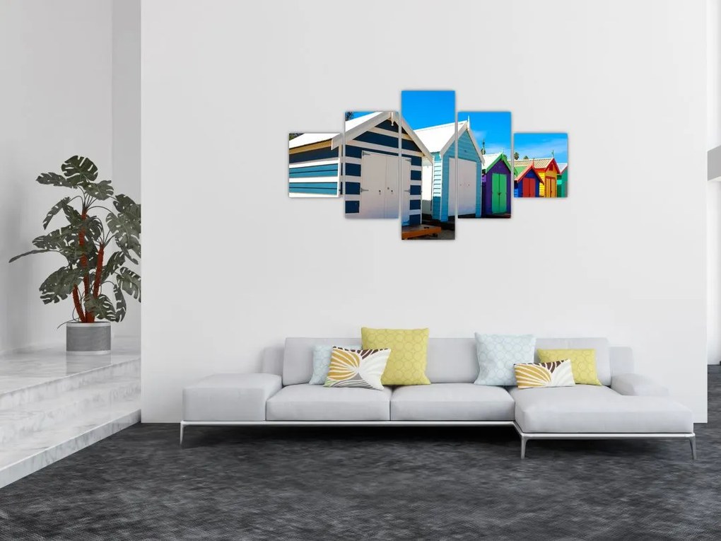 Obraz - Brighton Beach, Melbourne, Australia (125x70 cm)