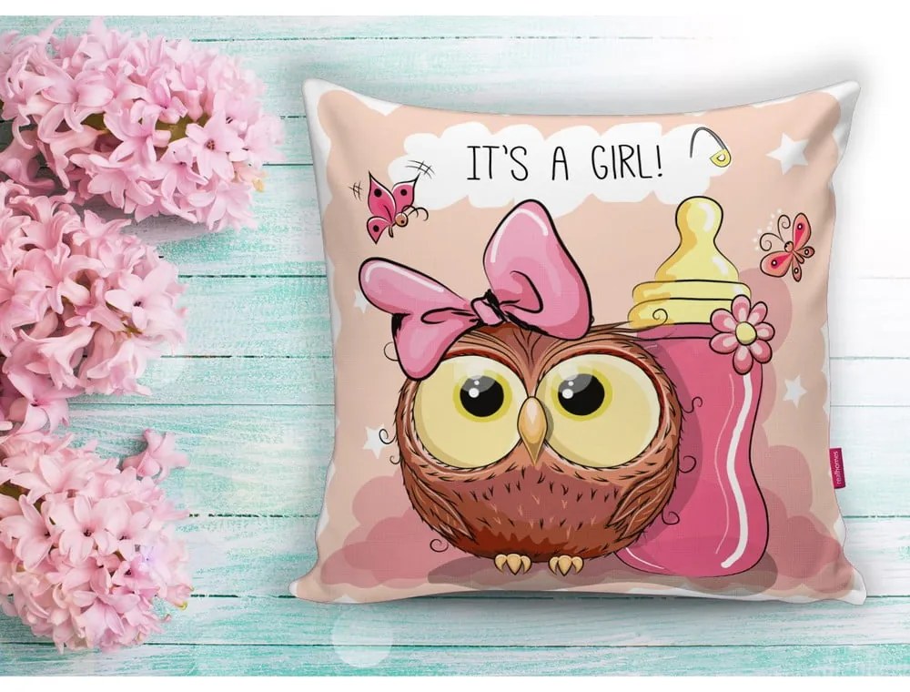 Dziecięca poszewka na poduszkę 43x43 cm Girl Owl – Mila Home