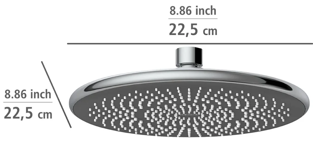 Deszczownica sufitowa oszczędzająca wodę, Ø 22,5 cm, WENKO