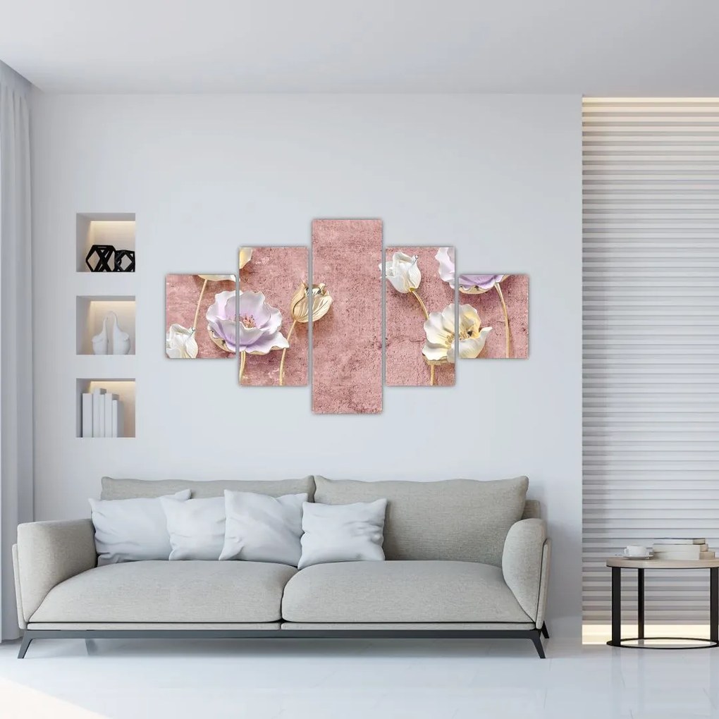 Obraz kwiatów (125x70 cm)