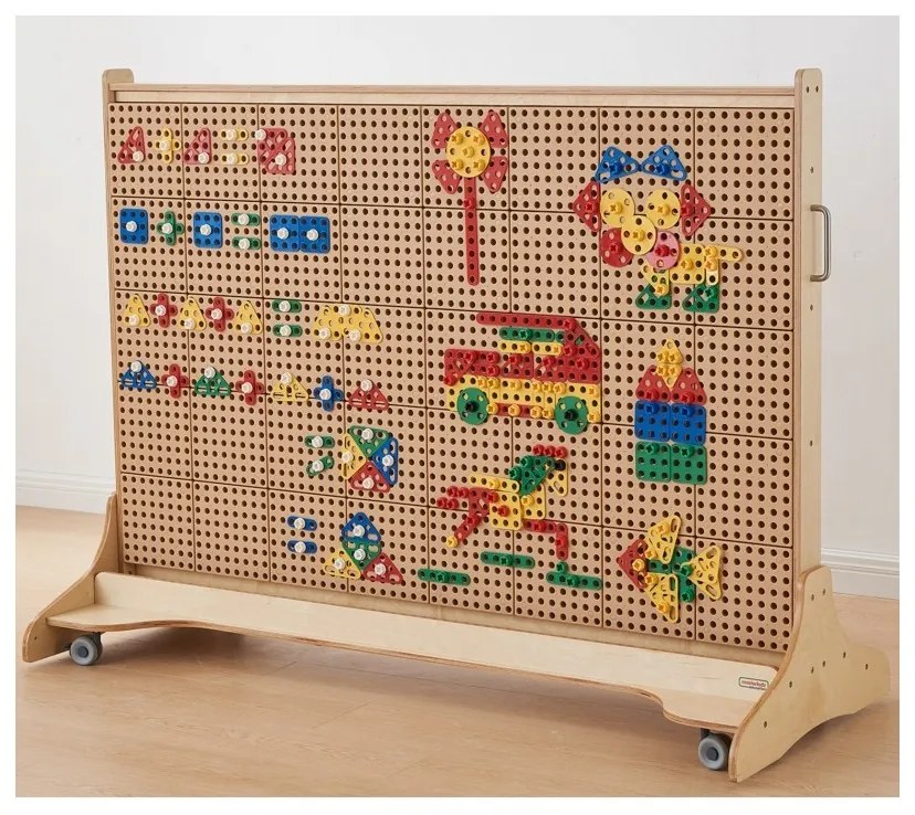 Masterkidz zestaw geometrycznych kształtów klocków do paneli ściennych stem 260 el.