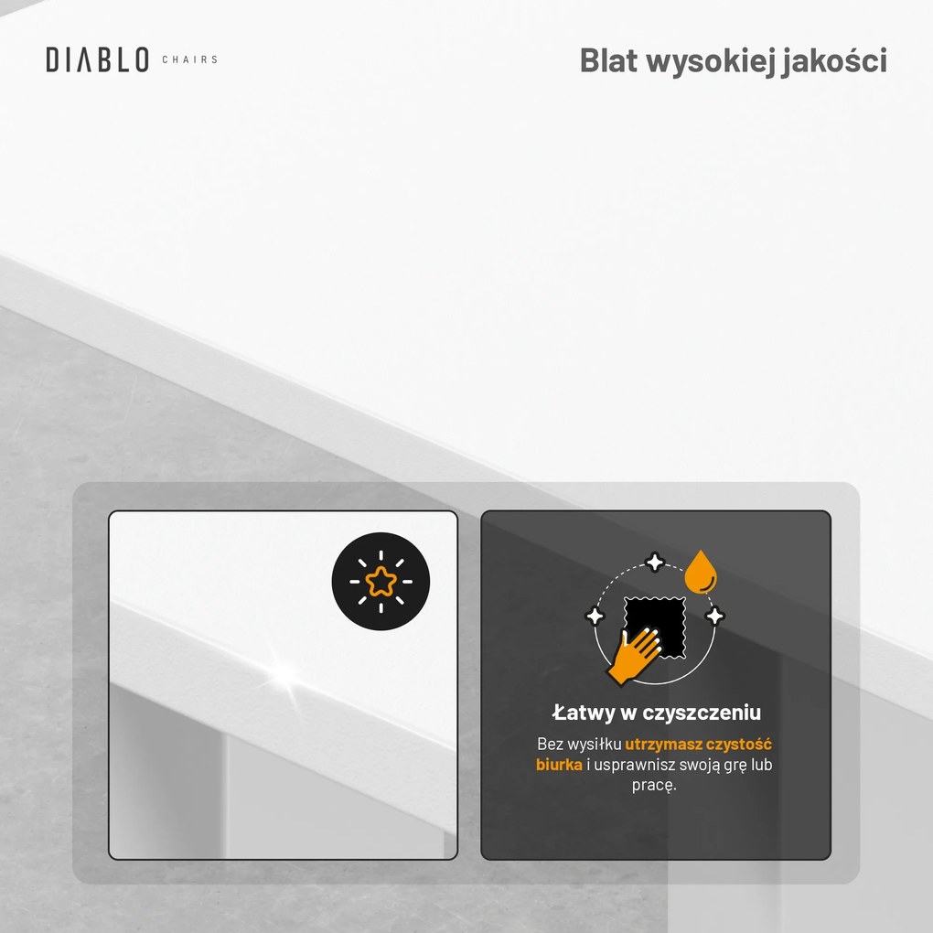 Biurko z regulacją wysokości DIABLO X-TENSIO 1600 białe