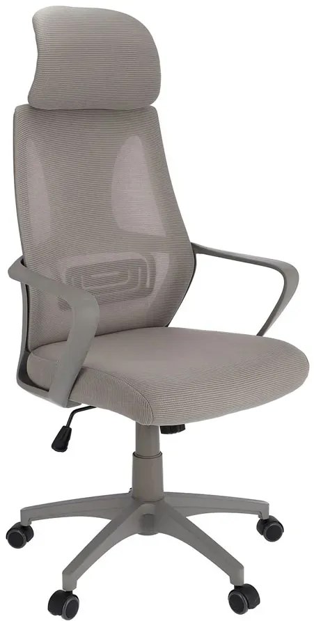 Szare Nowoczesne Ergonomiczne Krzesło Obrotowe Do Biurka T2-A37