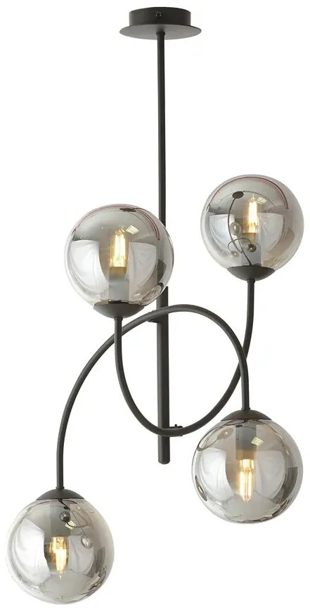 Nowoczesna lampa sufitowa z grafitowymi kloszami - D116-Hurgen