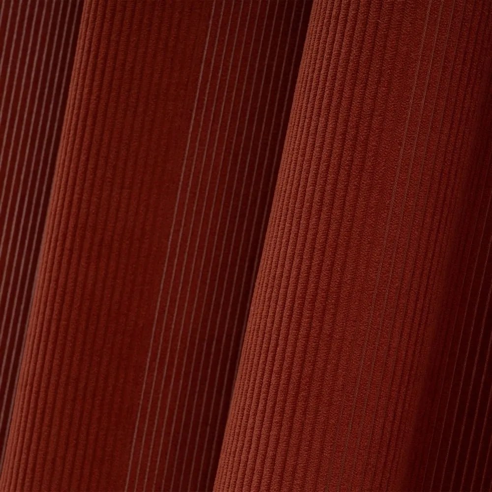 Zasłona sztruksowa w kolorze terakoty 140x260 cm Merely – Casa Selección