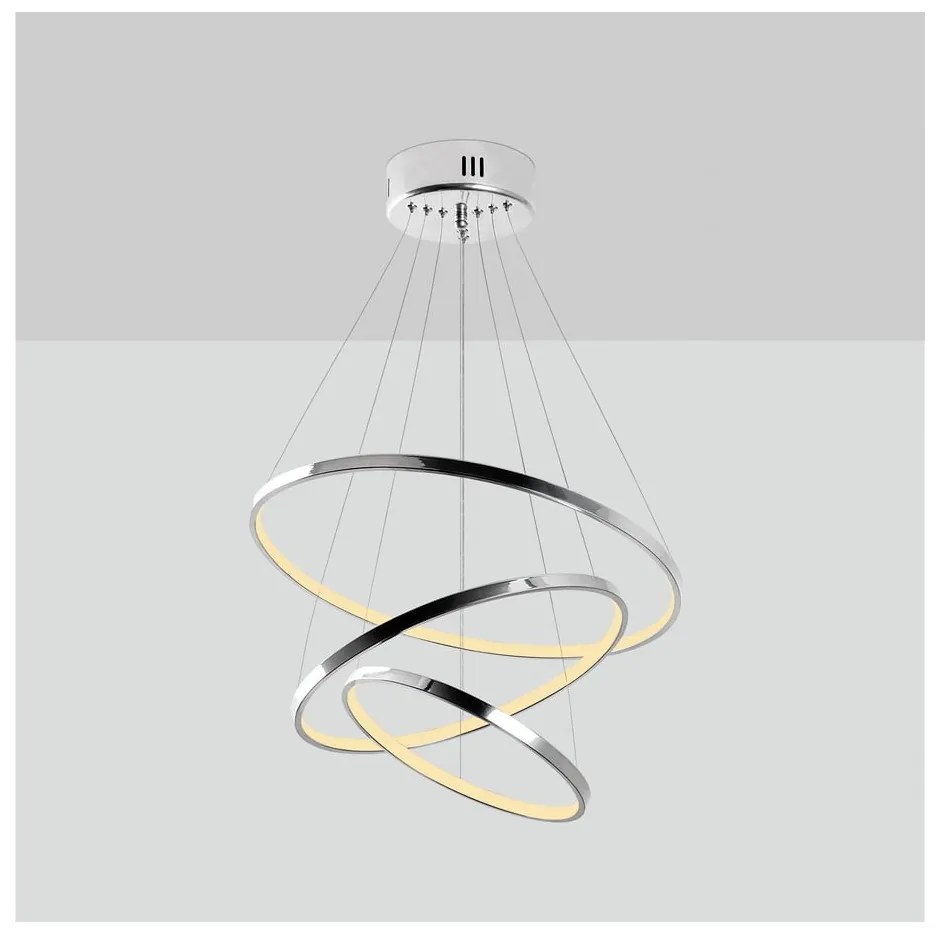 Lampa wisząca LED w kolorze srebra ø 50 cm Simit – Opviq lights