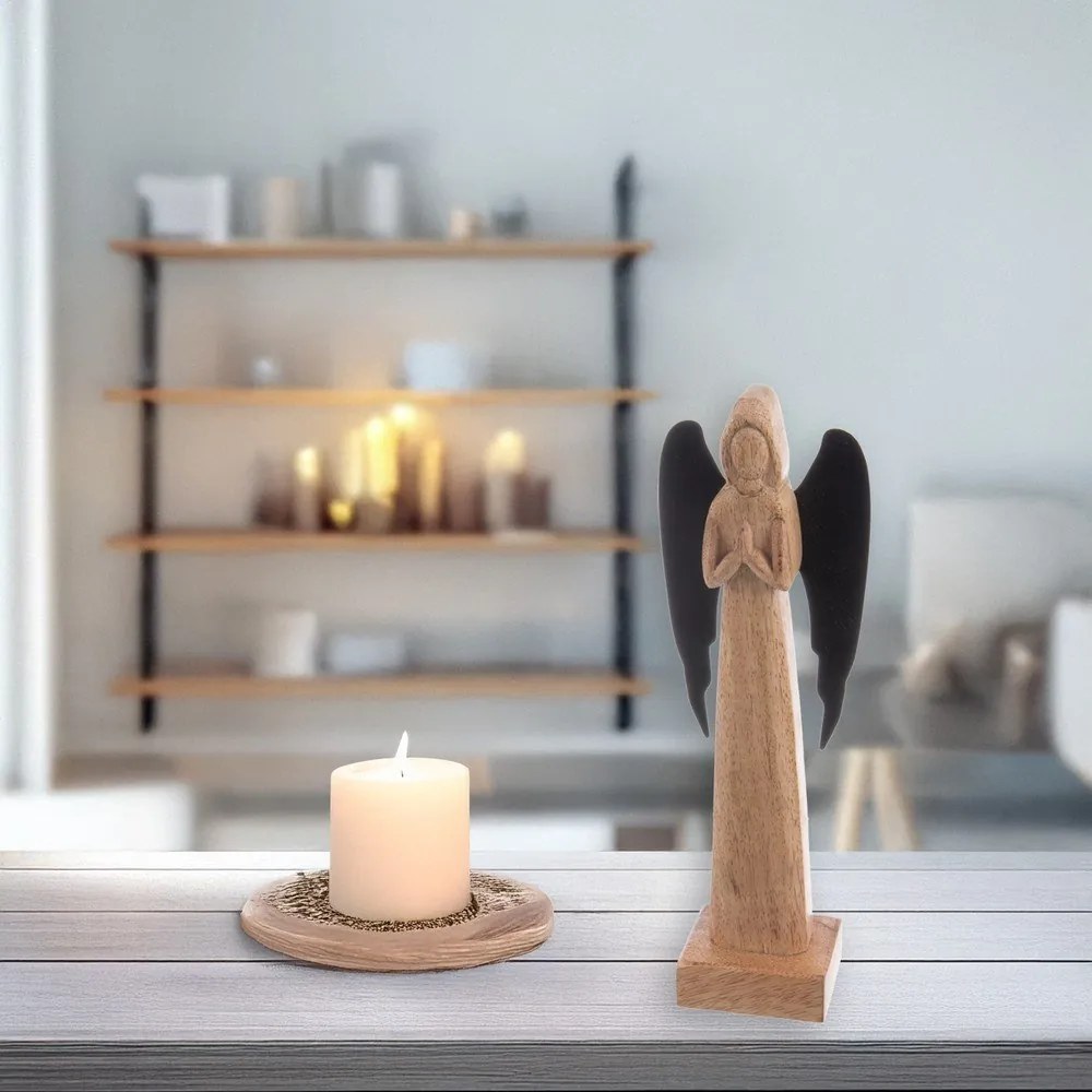 Drewniana figurka (wysokość 27 cm) Angel – Orion