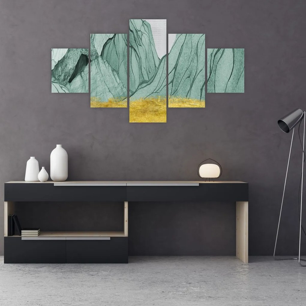 Obraz - Emerald Mountains N⁰1 (125x70 cm)