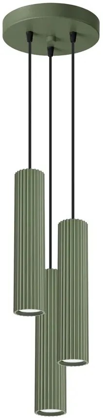 Wisząca potrójna lampa oliwkowa w stylu loft - D299-Melson