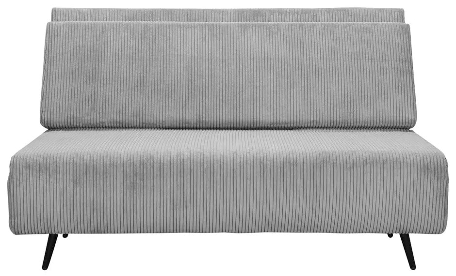 Jasnoszara sztruksowa rozkładana sofa 140 cm Mallory – Støraa