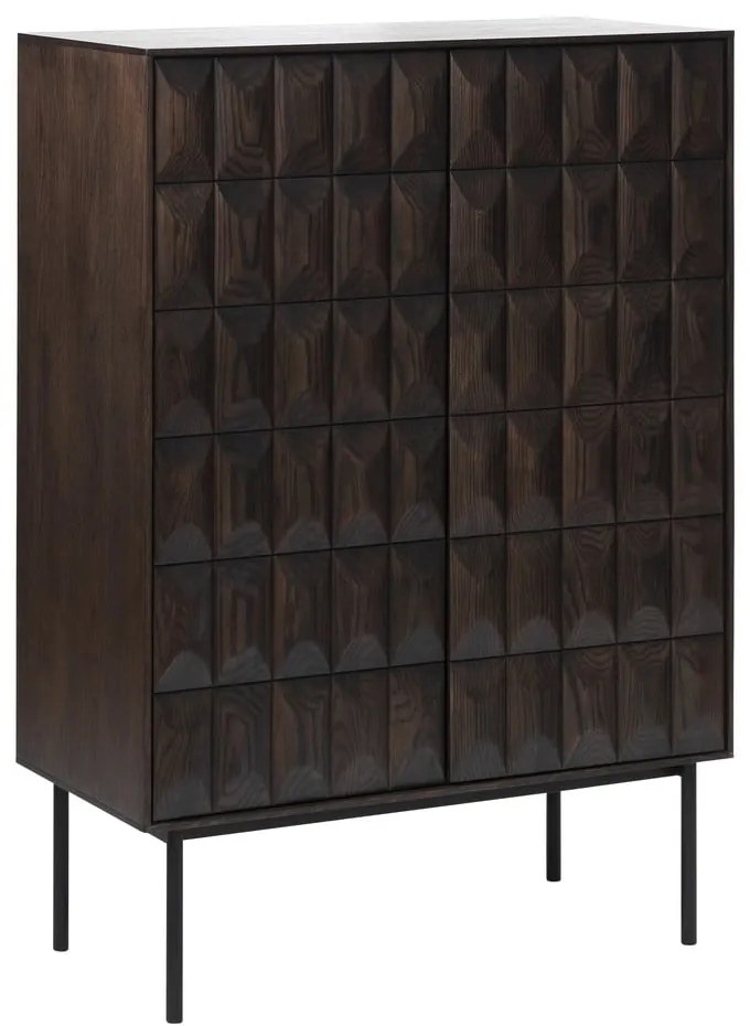 Ciemnobrązowa szafka 90x130 cm Latina – Unique Furniture
