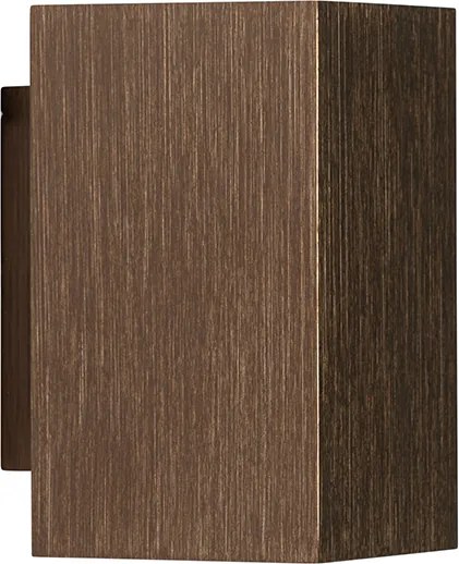 Nowoczesna lampa ścienna ciemnobrązowa kwadratowa 2-światłowa - Sandy