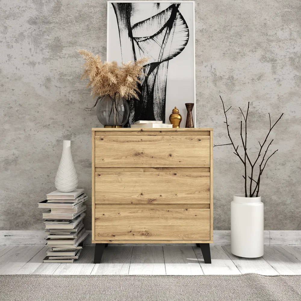 Komoda BOGAN 3S70, dąb Artisan