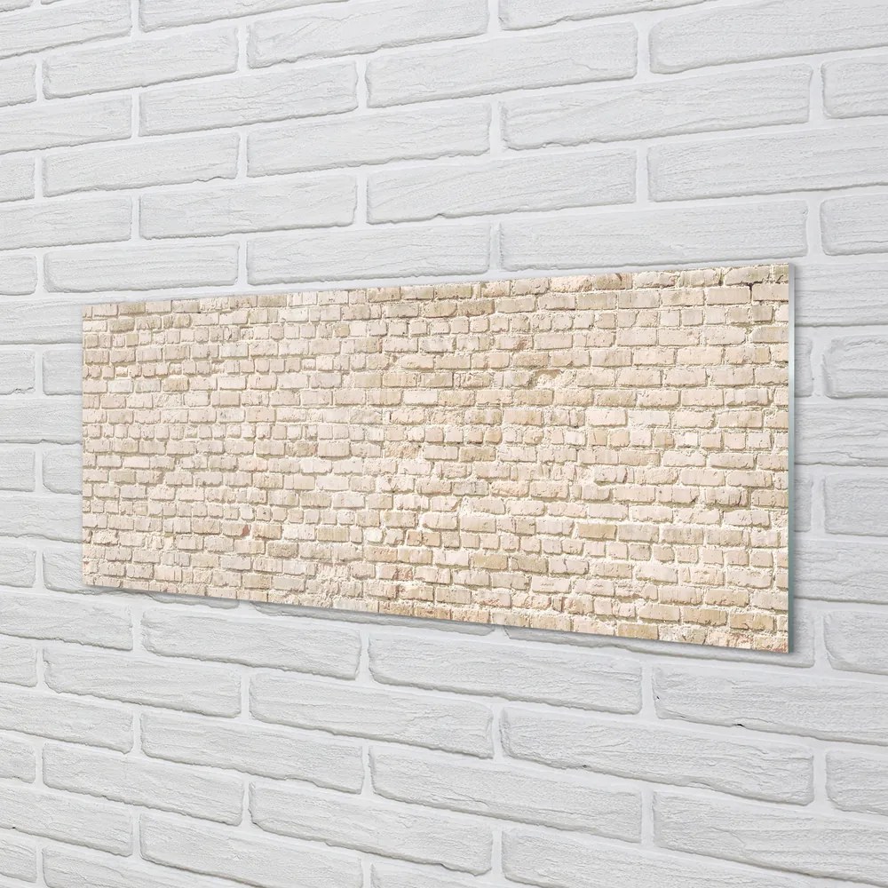 Szklany Panel Cegła mur vintage