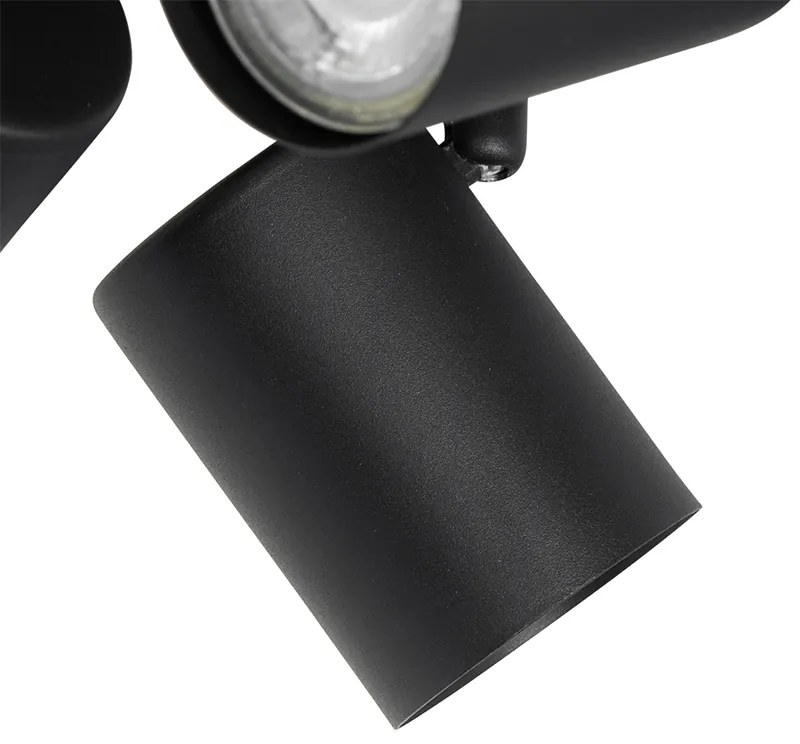 Nowoczesna regulowana lampa sufitowa czarna 4-punktowa kwadratowa - Jeana Nowoczesny Oswietlenie wewnetrzne