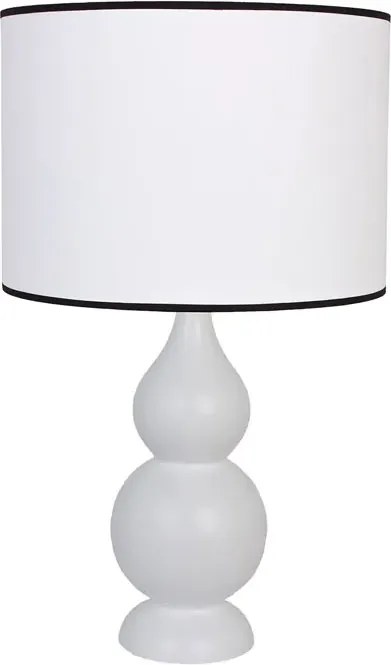 Biała drewniana lampka stołowa skandynawska - 14X S223 P4-C63