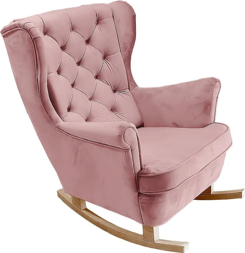 Fotel Relax z Tapicerowanym Siedzeniem i Podłokietnikami, Fotel TV 102x81x95cm Różowy_29838